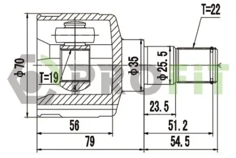 ШРКШ зі змазкою в комплекті PROFIT 2810-3069