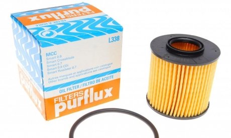 Фільтр масляний Smart 0.6-0.7i/0.8CDi Purflux L338 (фото 1)