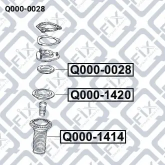 Підшипник опори переднього амортизатора Q-fix Q000-0028