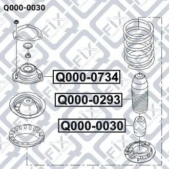 Отбойник амортизатора переднего Q-fix Q000-0030