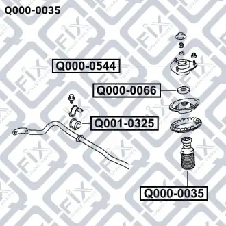 Пыльник амортизатора переднего Q-fix Q000-0035