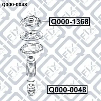 Отбойник амортизатора переднего Q-fix Q000-0048