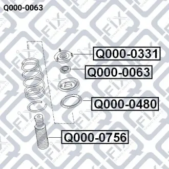 Подшипник опоры амортизатора переднего Q-fix Q000-0063