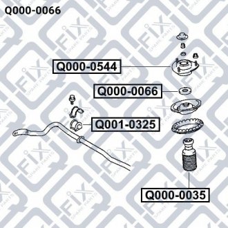 Подшипник опоры амортизатора переднего Q-fix Q000-0066 (фото 1)