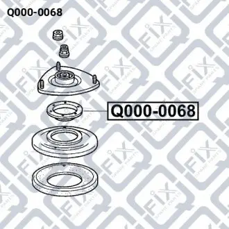 Підшипник опори переднього амортизатора Q-fix Q000-0068