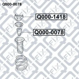 Отбойник амортизатора переднего Q-fix Q000-0078