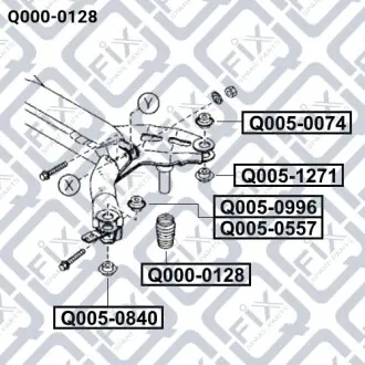 ОТБОЙНИК ЗАДНЕГО АМОРТИЗАТОРА Q-fix Q000-0128