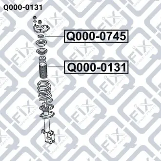 Пыльник амортизатора переднего Q-fix Q000-0131