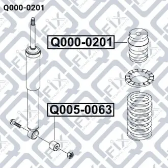 ОТБОЙНИК ЗАДНЕГО АМОРТИЗАТОРА Q-fix Q000-0201