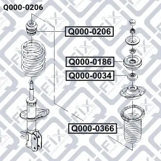 Отбойник амортизатора переднего Q-fix Q000-0206