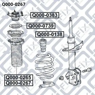 Пильовик переднього амортизатора Q-fix Q000-0267