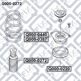 Пильовик переднього амортизатора Q-fix Q000-0272