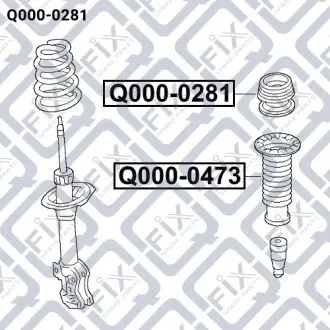 Опора переднього амортизатора Q-fix Q000-0281