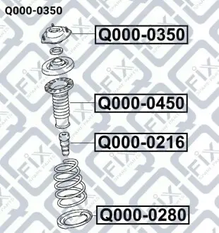 Опора переднього амортизатора Q-fix Q000-0350