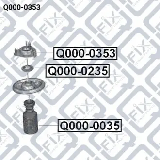 Опора переднього амортизатора Q-fix Q000-0353