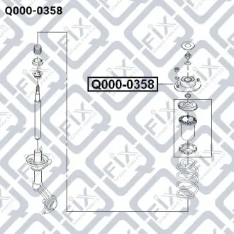 Опора переднього амортизатора Q-fix Q000-0358