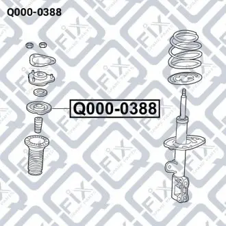 Підшипник опори переднього амортизатора Q-fix Q000-0388
