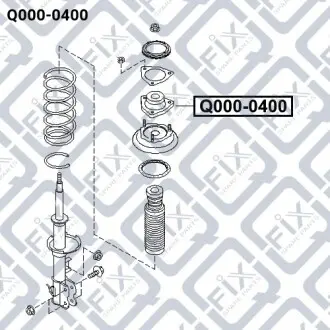 Опора заднего амортизатора Q-fix Q000-0400