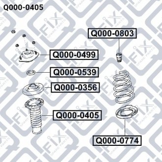 Пыльник амортизатора переднего Q-fix Q000-0405 (фото 1)