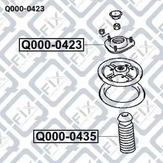 Опора амортизатора Q-fix Q000-0423
