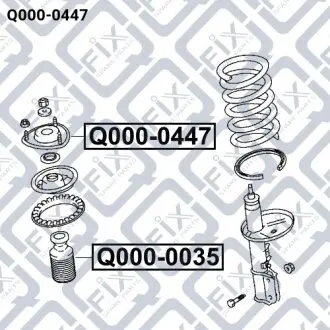 Опора переднього амортизатора Q-fix Q000-0447