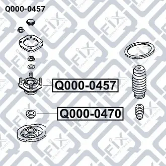 Опора амортизатора Q-fix Q000-0457