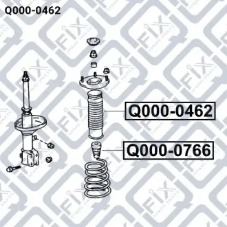 Пыльник заднего амортизатора Q-fix Q000-0462