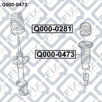 Пильовик переднього амортизатора Q-fix Q000-0473