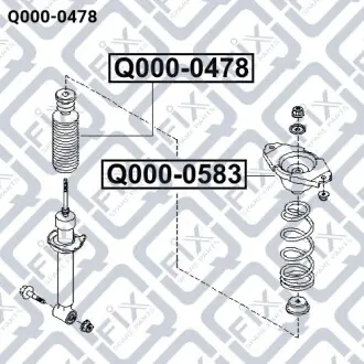 Пыльник заднего амортизатора Q-fix Q000-0478