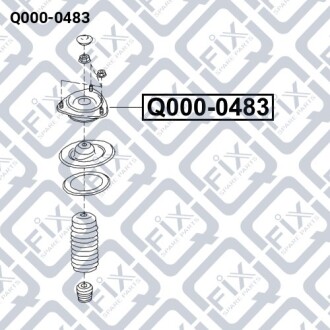 Опора амортизатора Q-fix Q000-0483