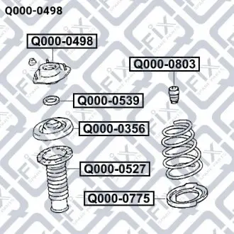 Опора переднього амортизатора Q-fix Q000-0498