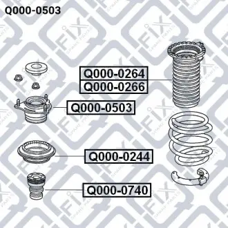 КРІПЛЕННЯ АМОРТ ПЕРЕДН HONDA CIVIC FD 4D 2006-2012 Q-fix Q000-0503