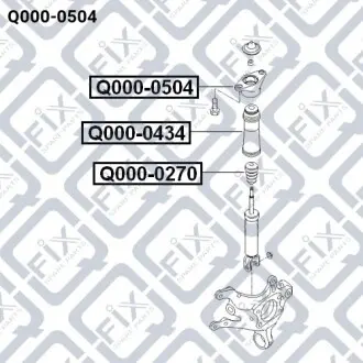 Опора заднего амортизатора Q-fix Q000-0504