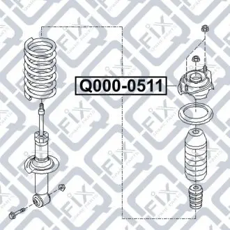 Опора заднього амортизатора Q-fix Q000-0511