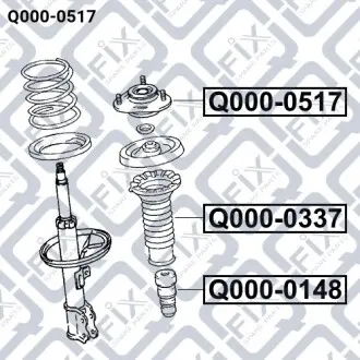 Опора переднього амортизатора Q-fix Q000-0517