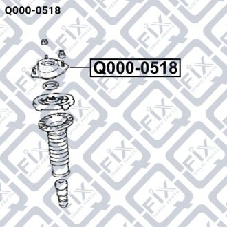 Опора переднього амортизатора Q-fix Q000-0518