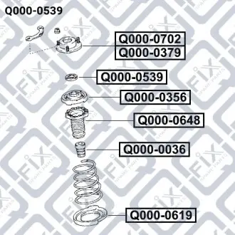 Подшипник опоры амортизатора переднего Q-fix Q000-0539