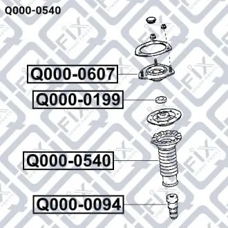 Пильовик переднього амортизатора Q-fix Q000-0540