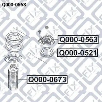 Опора переднього амортизатора Q-fix Q000-0563