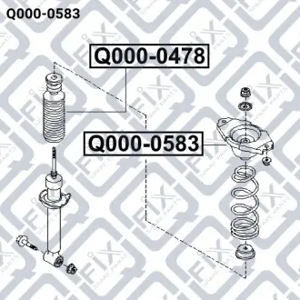 Опора заднего амортизатора Q-fix Q000-0583