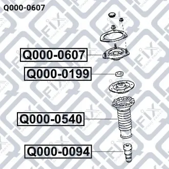 Опора переднього амортизатора Q-fix Q000-0607