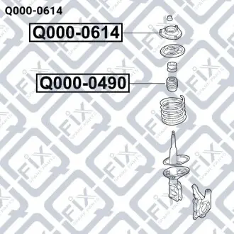 Опора переднього амортизатора Q-fix Q000-0614