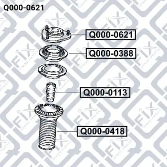 Опора переднього амортизатора Q-fix Q000-0621