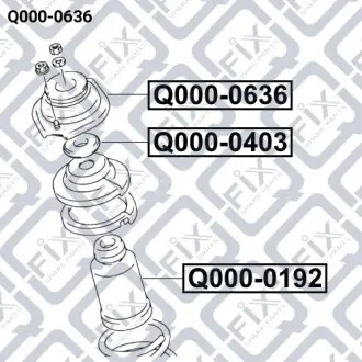 Опора переднього амортизатора Q-fix Q000-0636