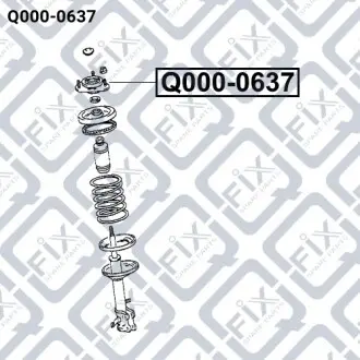 Опора переднього амортизатора Q-fix Q000-0637