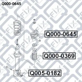 Опора заднего амортизатора Q-fix Q000-0645