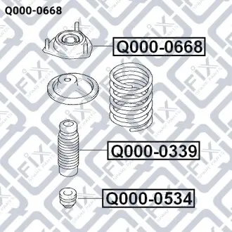 Опора переднього амортизатора Q-fix Q000-0668