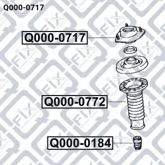 Опора переднього амортизатора Q-fix Q000-0717