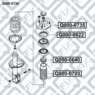 Опора переднього амортизатора Q-fix Q000-0735