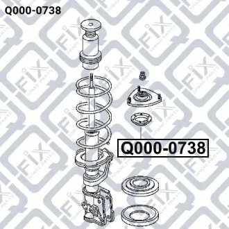 Подшипник опоры амортизатора переднего Q-fix Q000-0738